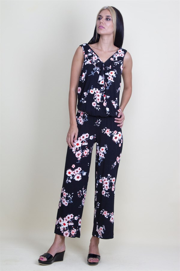 Combinaison portefeuille à motifs floraux colorés pour femme 85N7312