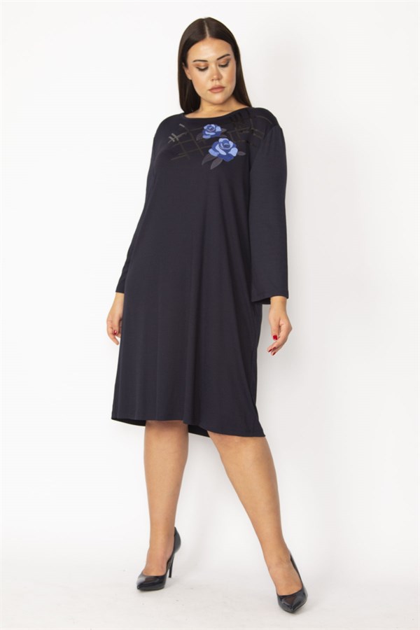 Kadın Haki Nakış Ve Payet Detaylı Uzun Kollu Elbise 65N28729