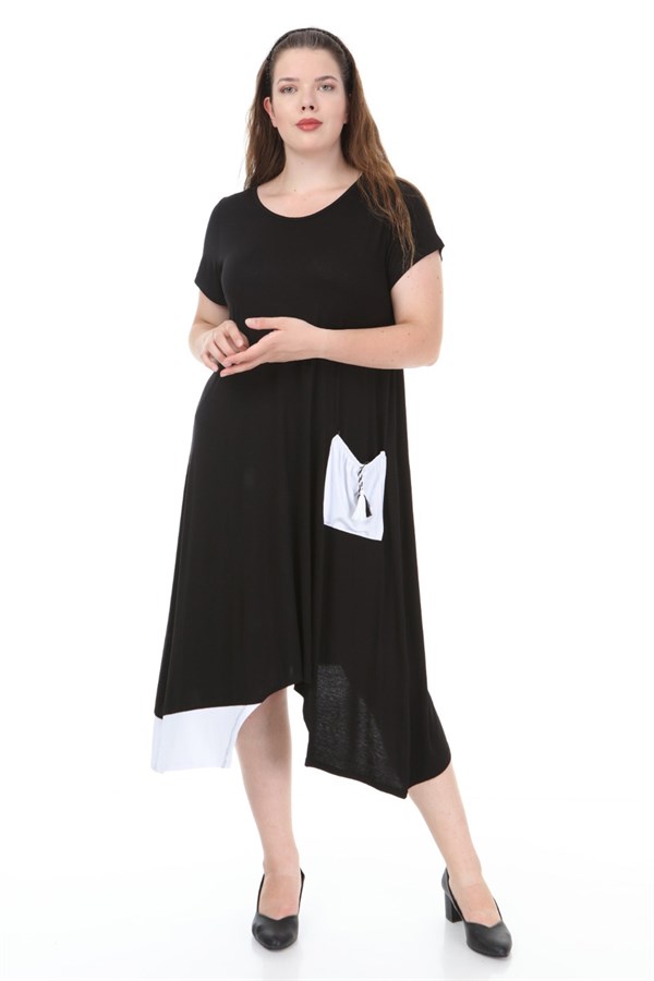 Kadın Haki Cep Detaylı Garnili Elbise 65N23077