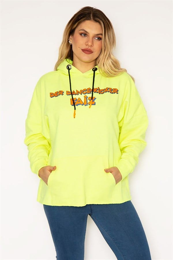 Women's Phosphor Digital Printed Hooded Sweatshirt 65N35162