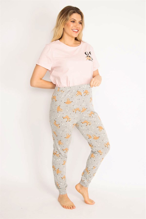 Ensemble pyjama de maternité coloré pour femme, pantalon et chemisier 65N35198