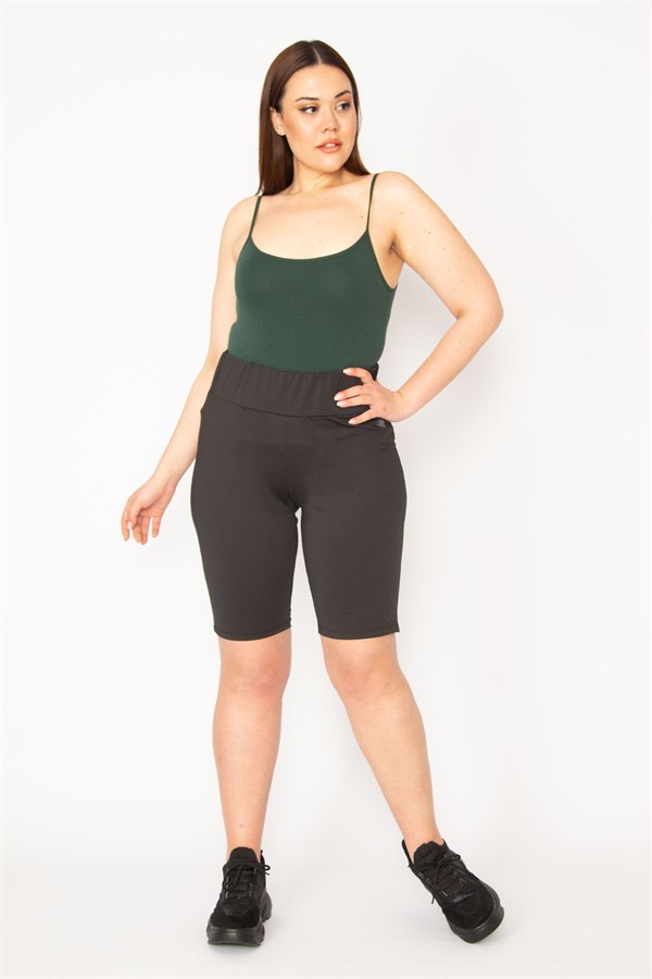 KADIN SİYAH TOPARLAYICI ŞORT TAYT