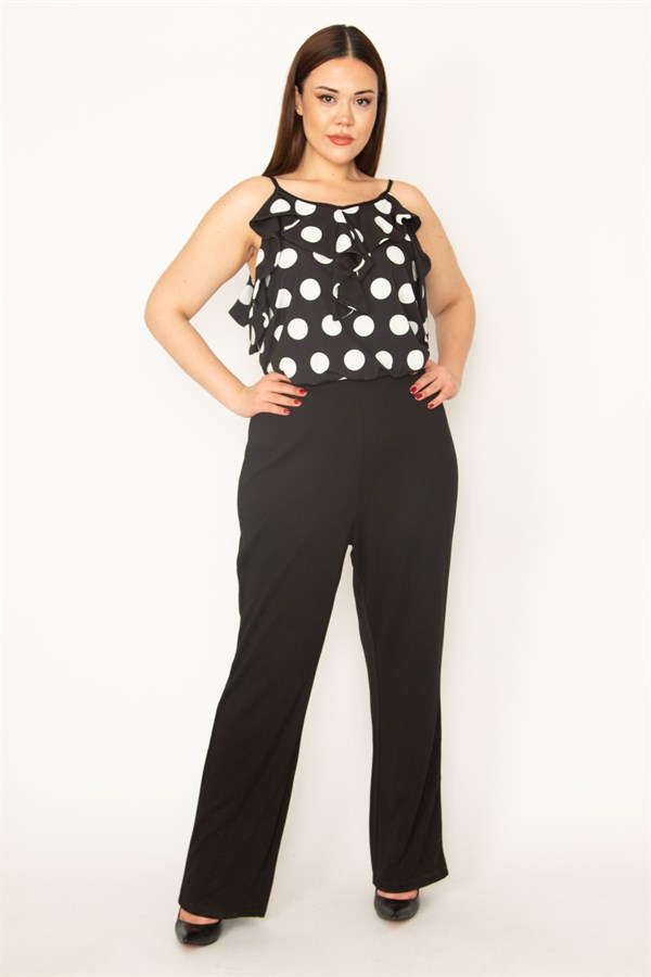 COMBINAISON ROBE NOIRE POUR FEMME, COL EN V, BRETELLES, MANCHES À VOLANTS, CEINTURE À LA TAILLE