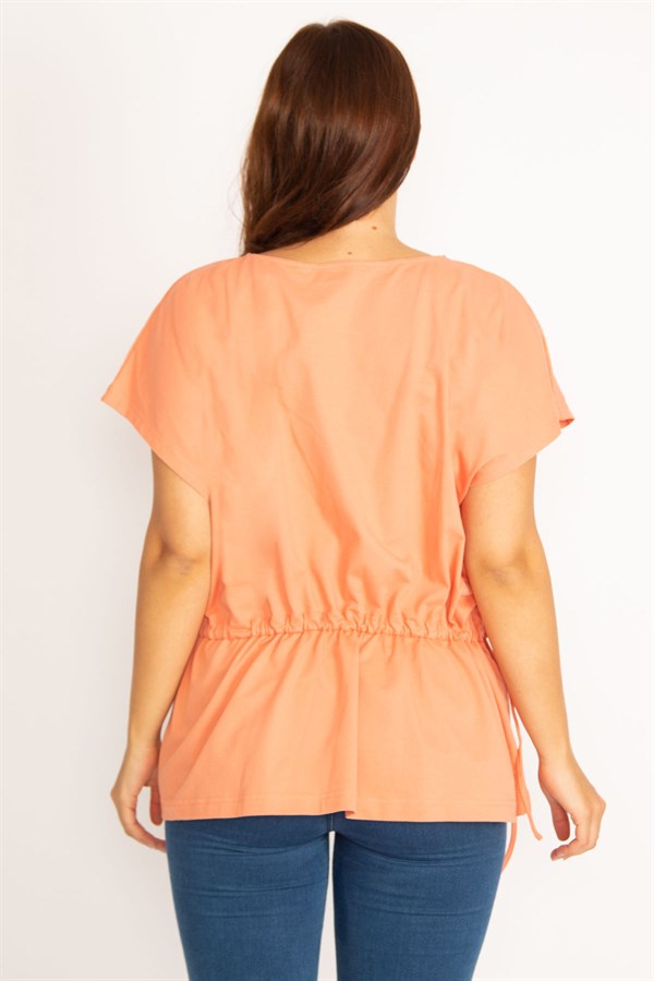 Kadın Oranj Tünel Bağcıklı Düşük Kollu Tunik 65N34793