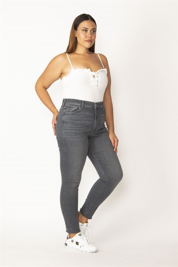 KADIN FÜME 5 CEPLİ SKINNY KOT PANTOLON