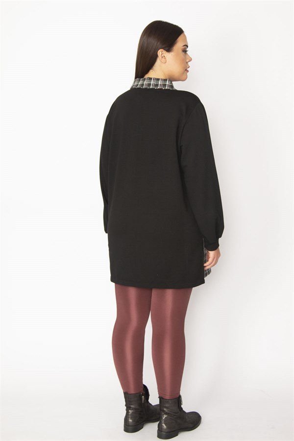 Kadın Bej Ekose Desen Detaylı Fermuarlı Cepli Mont 65N29569