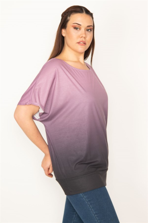 BLOUSE À MANCHES BASSES À MOTIFS DIE-TIME AVEC JUPE À BANDES