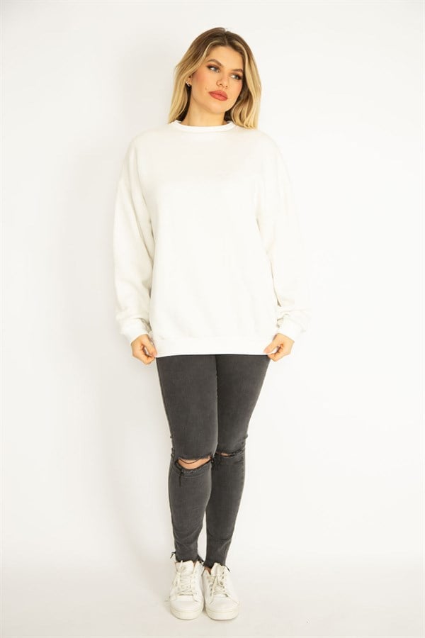 Women's Bone 3 Thread Ribbed Fleece Sweatshirt 65N35072