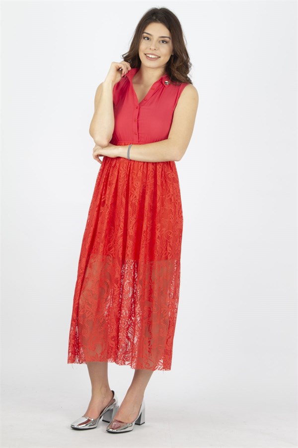 Robe femme en dentelle grenade 85N5177