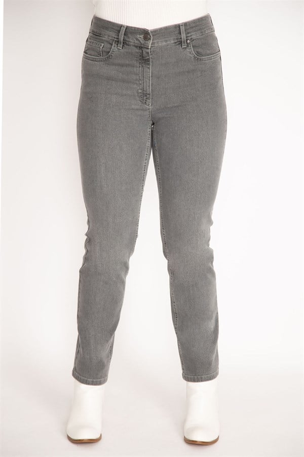 Kadın Gri 5 Cepli Kot Pantolon 65N35144