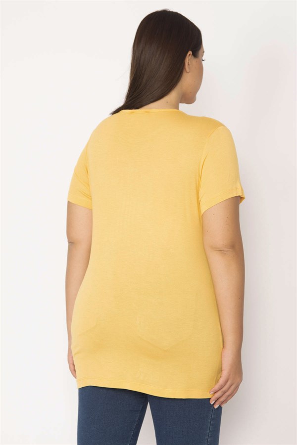 Kadın Sarı Dijital Baskılı Bluz 65N28858