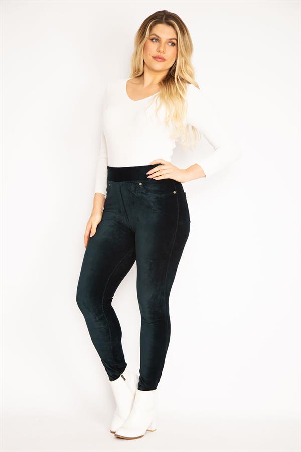 Kadın Siyah Büyük Beden Şalvar Kesim Kapri