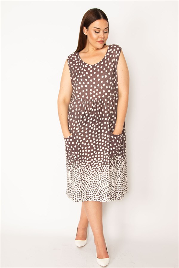 Kadın Renkli Cepli Tunik Elbise 65N33218