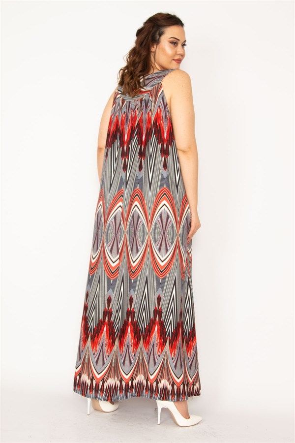 Kadın Gri Ön Pat Düğme Ve Dantel Detaylı Javanez Viskon Elbise 65N33208