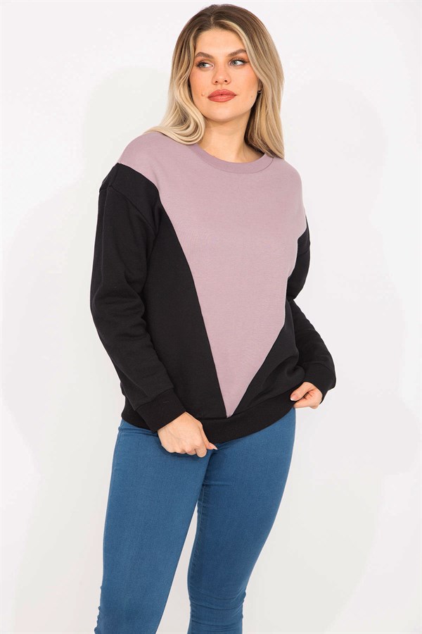 Women's Black Detailed Sweatshirt 65N35306