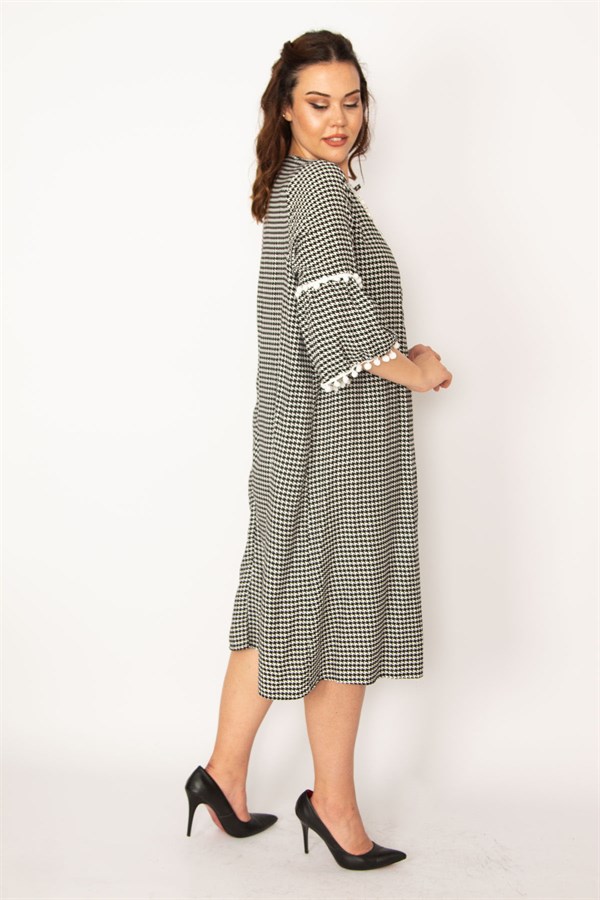 Kadın Kırmızı Dantel Detaylı Dokuma Viskon Kumaş Elbise 65N33209