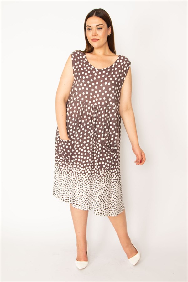 Kadın Renkli Cepli Tunik Elbise 65N33218