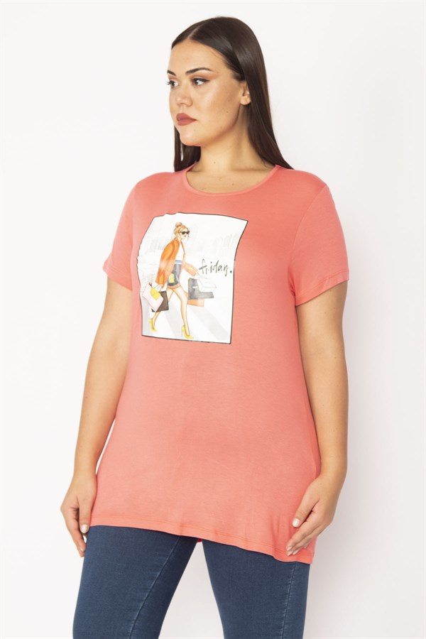 Kadın Pembe Dijital Baskılı Bluz 65N28860