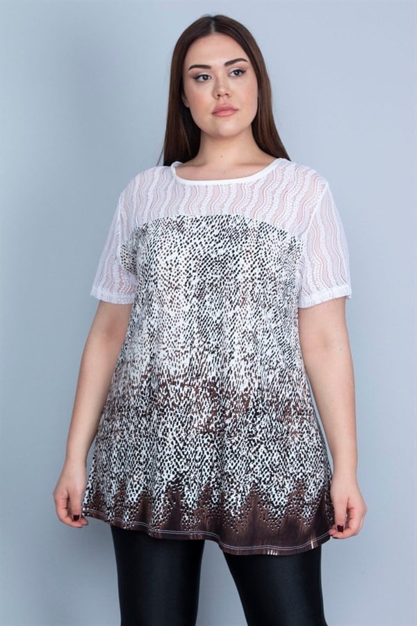 Kadın Kemik Roba Dantelli Bluz 65N23354