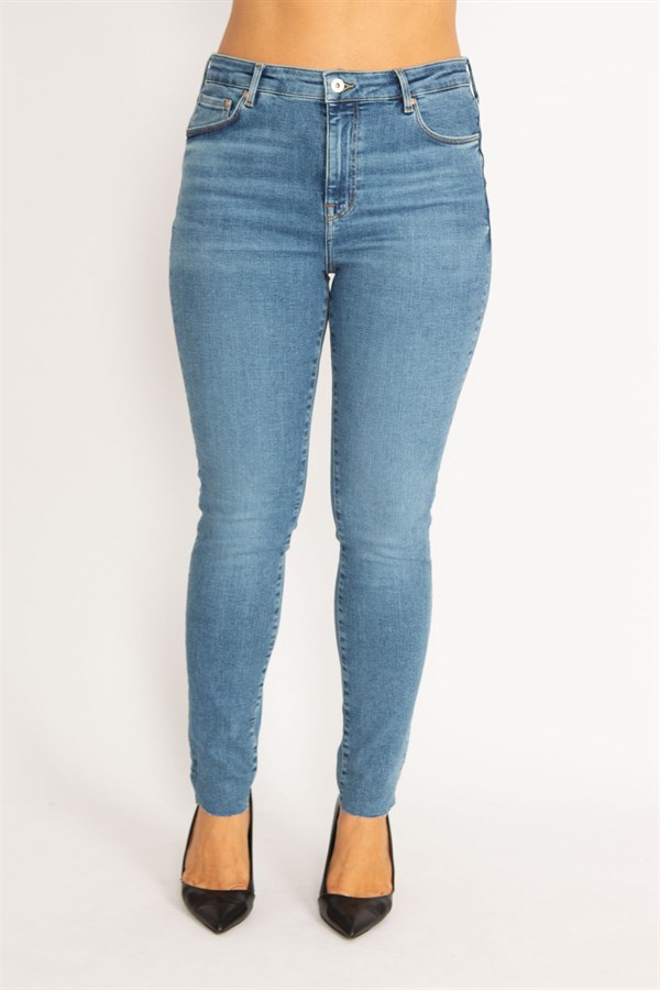 Kadın Mavi 5 Cep Skinny Jean Pantolon 65N34896