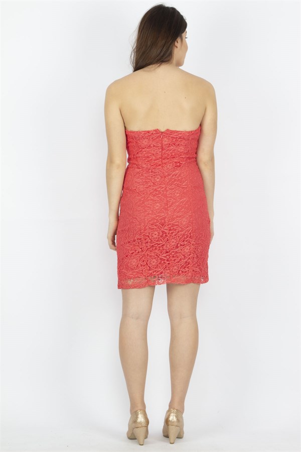 Robe bustier en dentelle grenade pour femme 85N5199