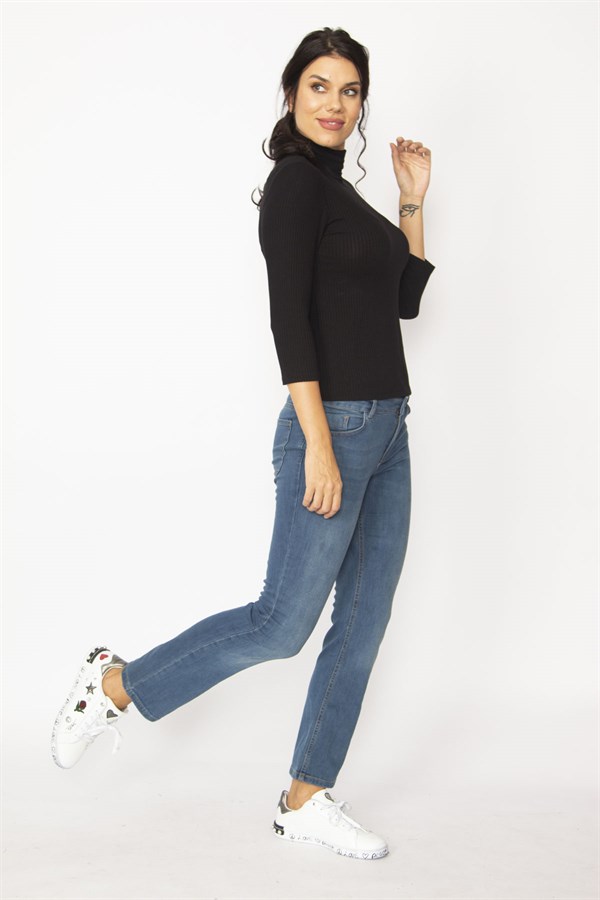 KADIN LACİVERT 5 CEP KOT PANTOLON