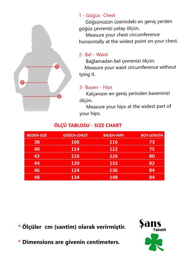 Kadın Büyük Beden Renkli Dokuma Viskon Kumaş Yan Yırtmaçlı V Yakalı Tunik 65N37789