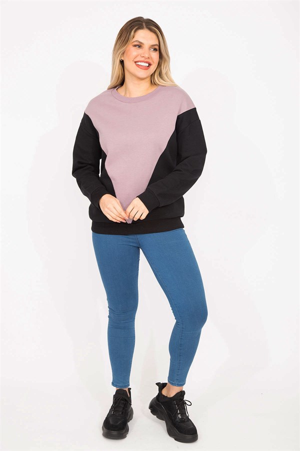 Women's Black Detailed Sweatshirt 65N35306