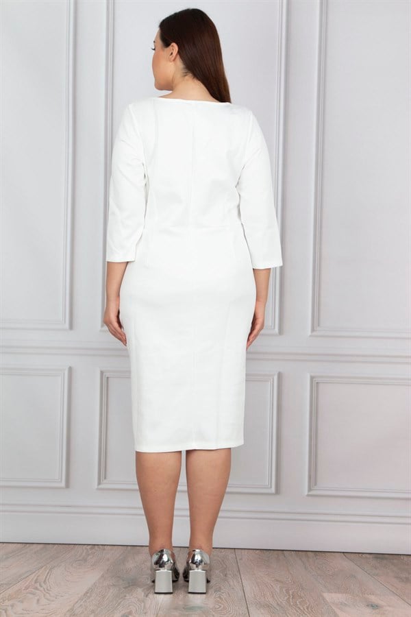 Women's Bone Eyelet Detail Dress