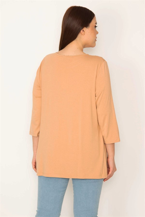 KADIN VİZON PAYET DETAYLI LEOPAR DESENLİ BLUZ