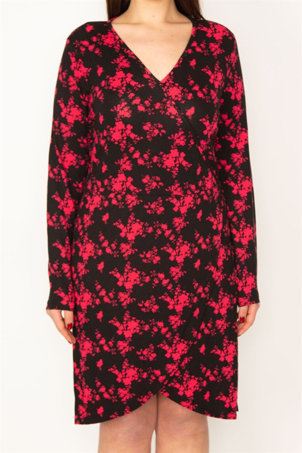 KADIN SİYAH ETEK KISMI ANVELOP ELBİSE