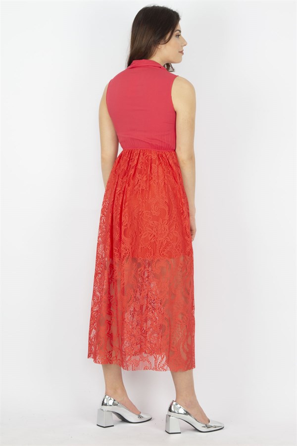 Robe femme en dentelle grenade 85N5177