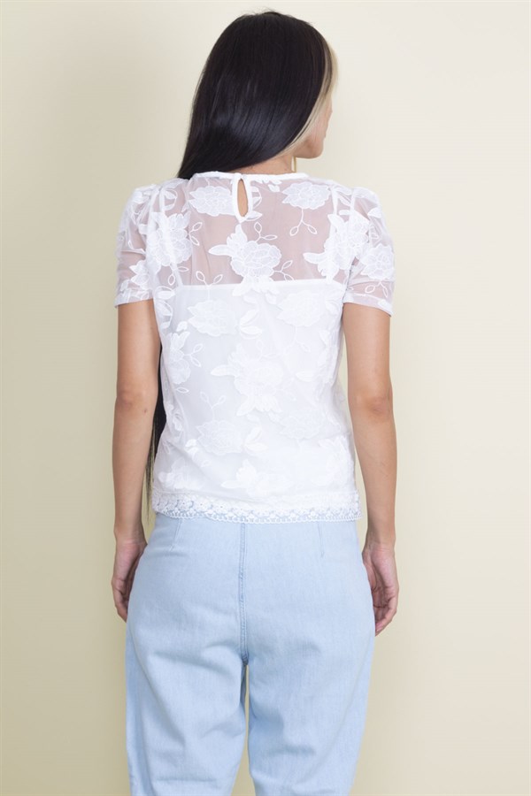 İÇ ATLETLİ DANTEL BLUZ