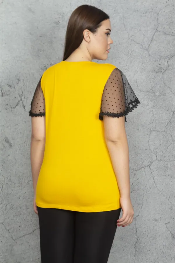 Kadın Kırmızı Dantel Detaylı Bluz 65N23383