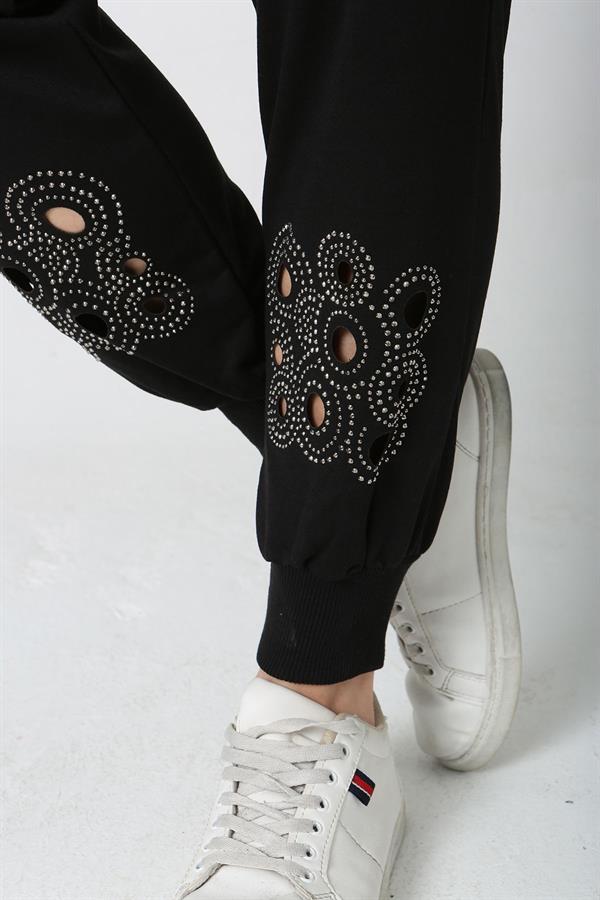 Kadın Büyük Beden Saks Göğüs Ve Paça Detaylı İkili Takım 65N37887