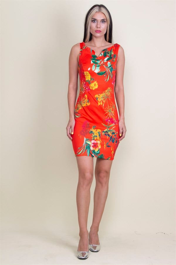 ROBE FLEURIE AVEC COL DÉTAILLÉ