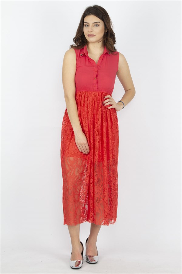 Robe femme en dentelle grenade 85N5177