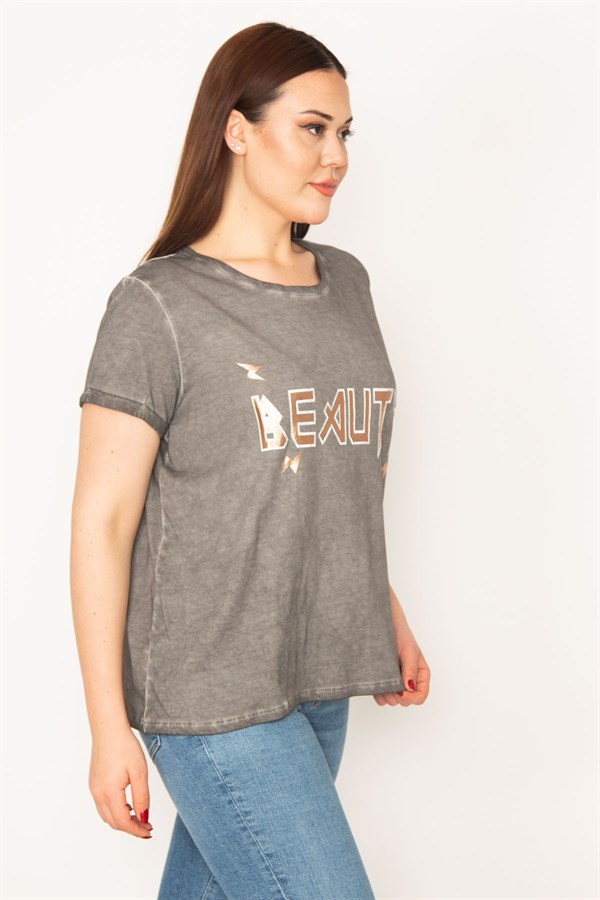 KADIN FÜME YIKAMALI KUMAŞ LAK BASKILI BLZ