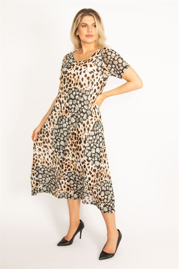 Kadın Leo Astarlı Tül Elbise 65N34439