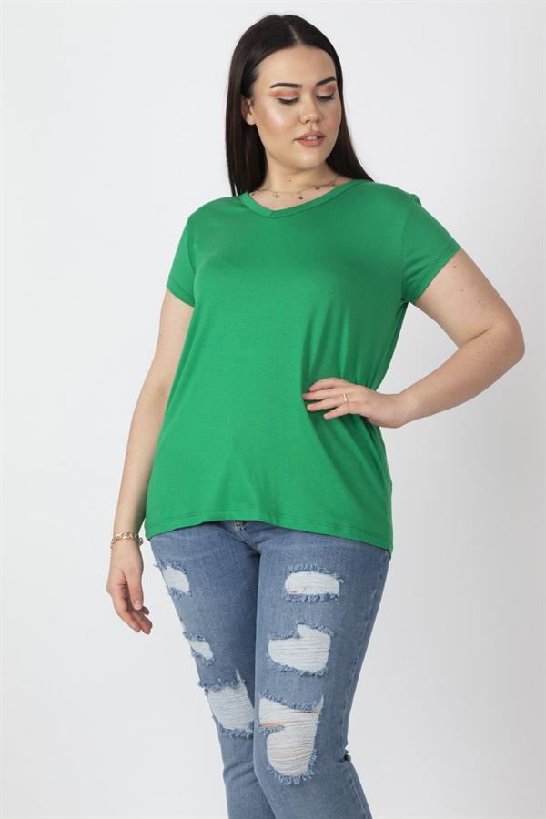 Women's White V-Neck Viscose Blouse 65N22538