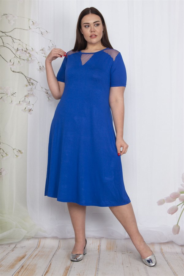 Kadın Haki File Detaylı Viskon Elbise 65N24063