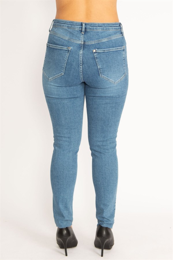 Kadın Mavi 5 Cep Skinny Jean Pantolon 65N34896