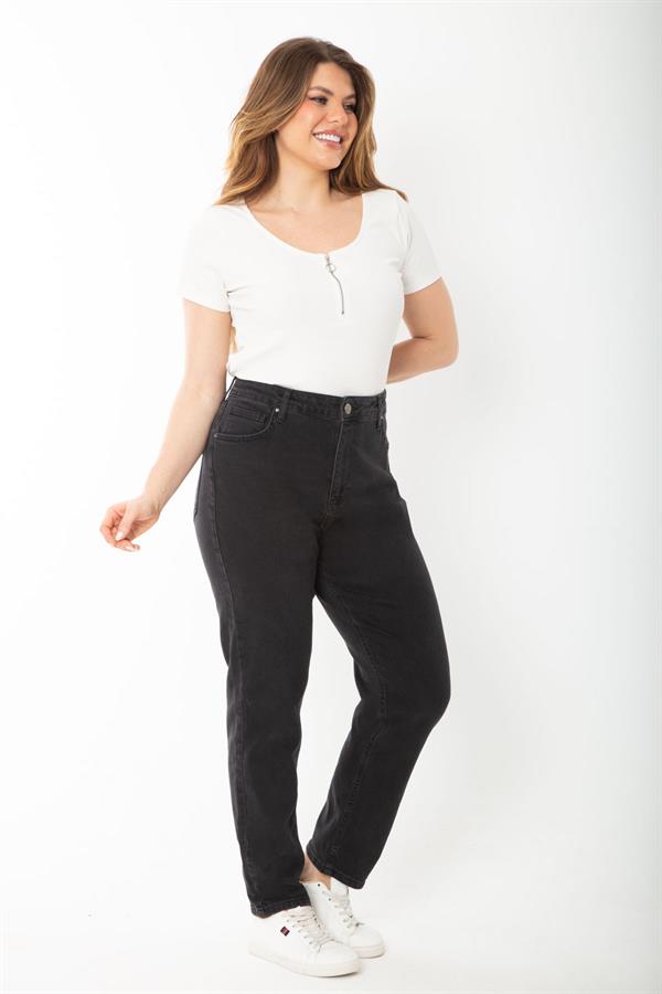 KADIN SİYAH 5 CEPLİ LİKRALI KOT PANTOLON