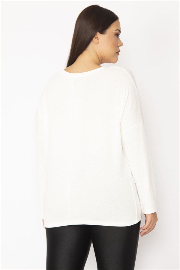 Kadın Kemik Taş Ve Baskı Detaylı Tunik 65N28365