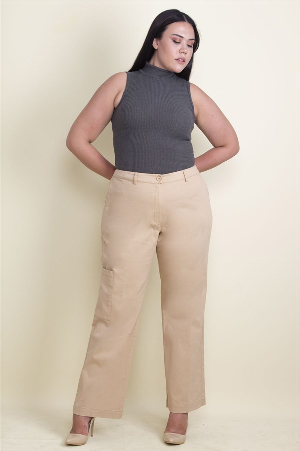 Kadın Camel Cep Detaylı Pantolon 65N17900