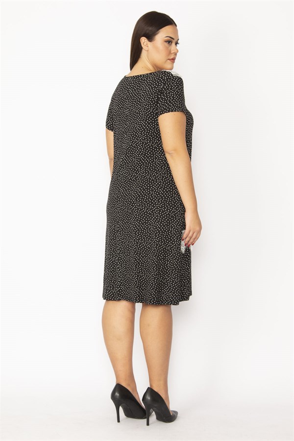 Kadın Lacivert Dantel Detaylı Viskon Elbise 65N28958