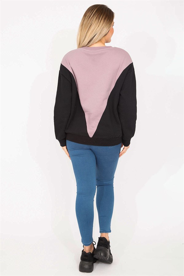 Women's Black Detailed Sweatshirt 65N35306