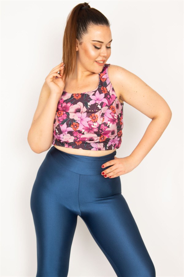 Kadın Fujya Tül Detaylı Crop Bistüer 65N33325