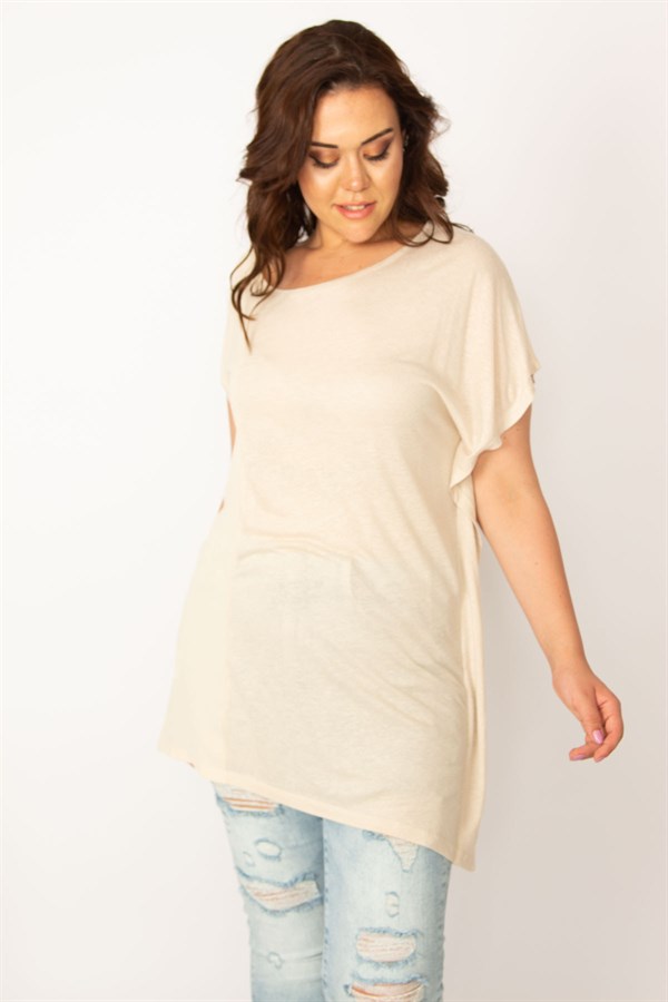 Kadın Vizon Yan Detaylı Bluz 65N33656