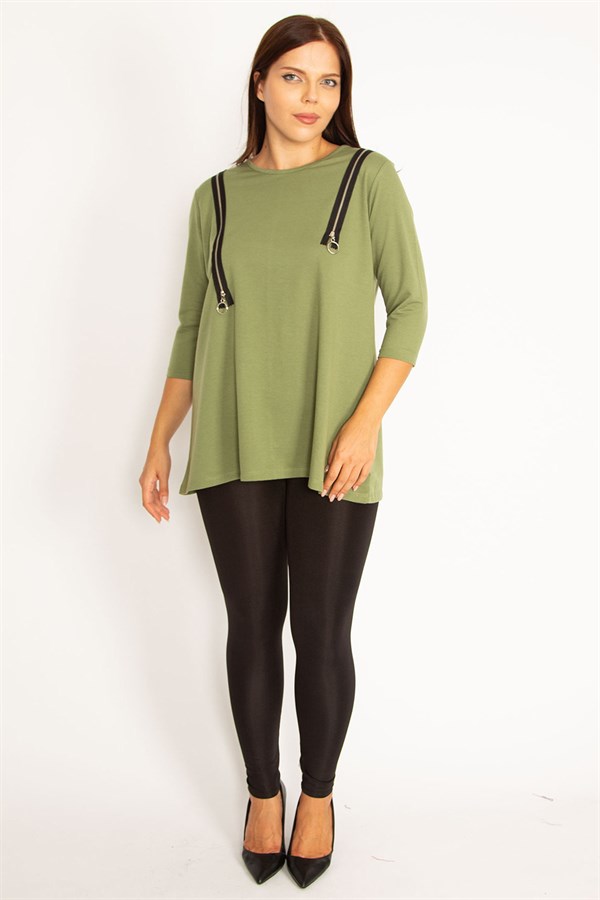 Women's Burgundy Ornamental Zippered Sweatshirt 65N34599